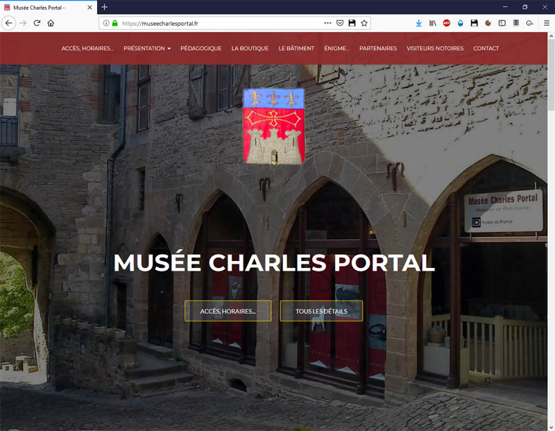 Site web du musée Charles Portal - Copie d'écran