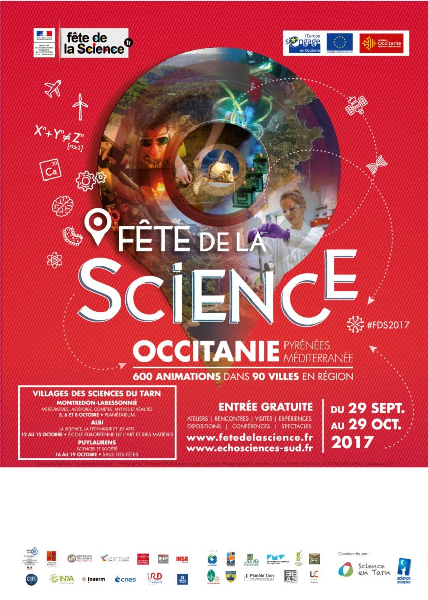 Affiche fête de la science 2017 Tarn Occitanie