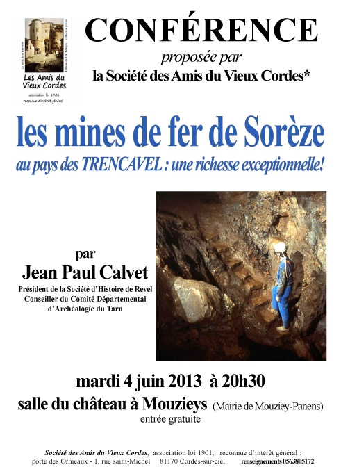 Les mines de fer de Sorèze -Affiche