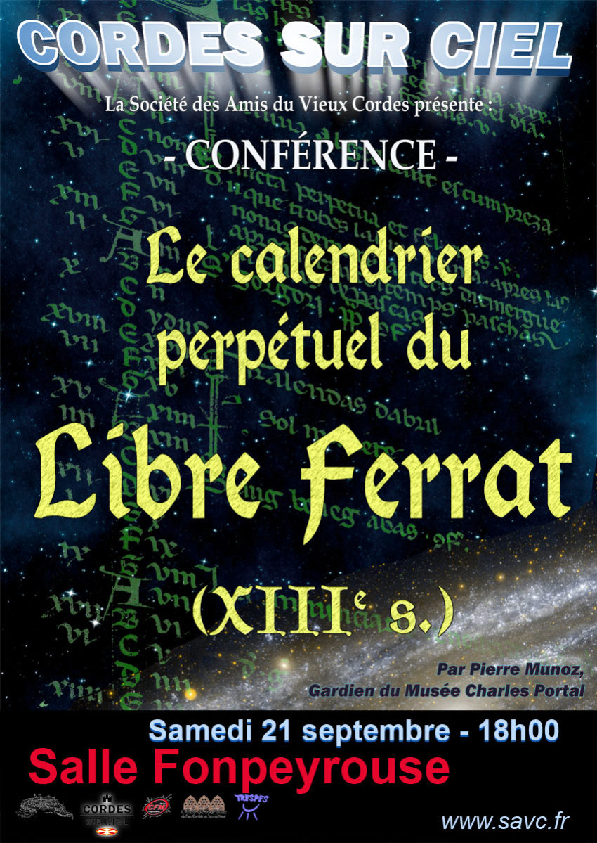 Affiche conférence Calendrier Perpétuel Libre Ferrat